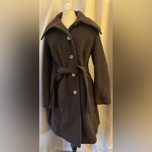 Womens Coach wool angora blend coat size M